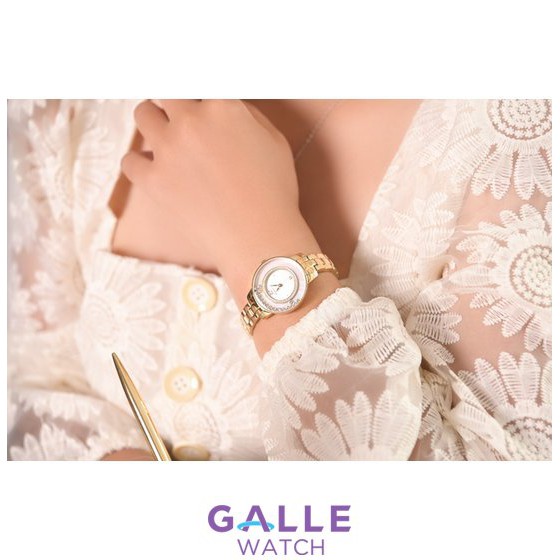 Đồng hồ Romanson Watch RM7A30QLGWH nữ mặt đính đá kính chống xước máy Thụy Sĩ dây thép cao cấp chính hãng