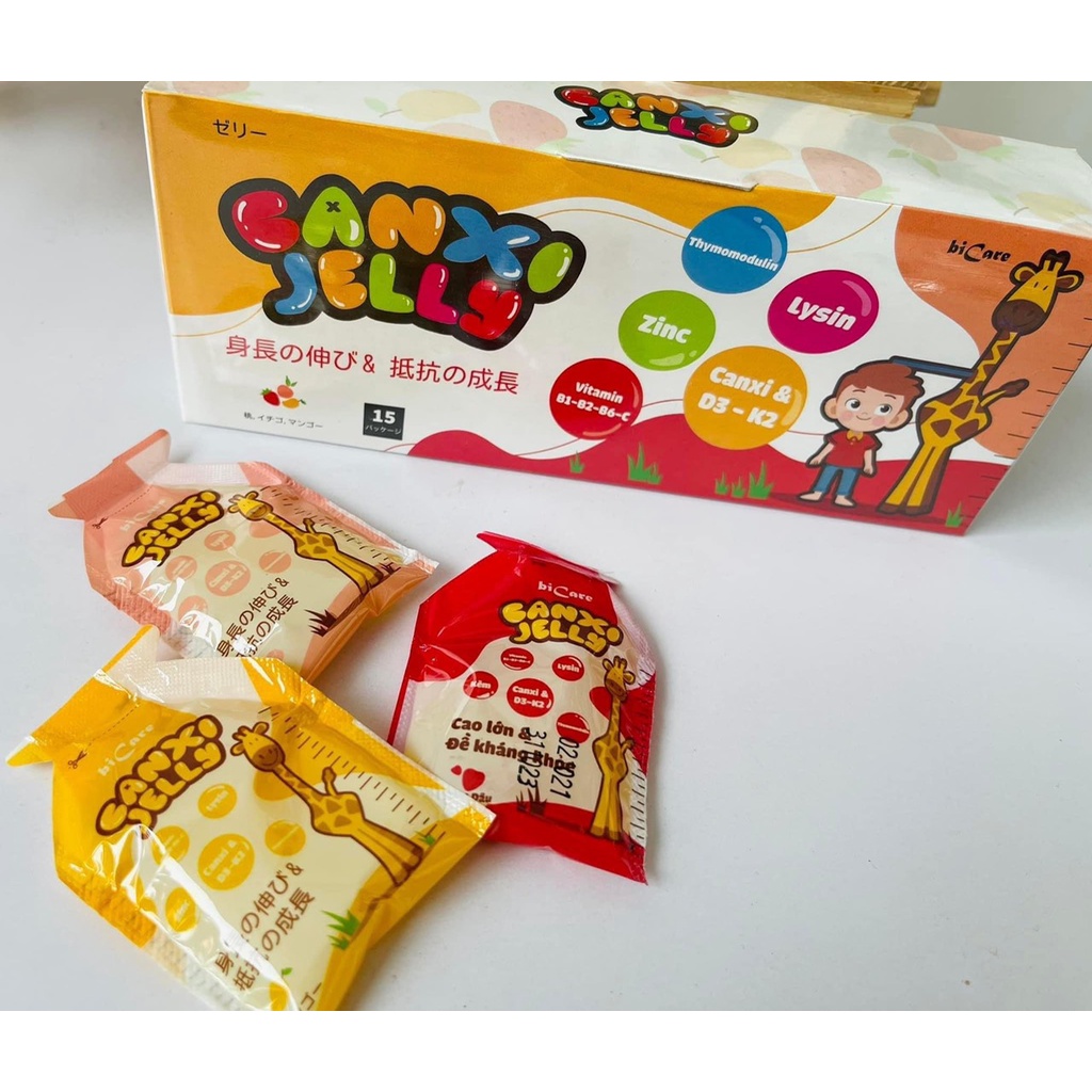 Thạch dinh dưỡng CANXI JELLY Bicare tăng chiều cao, tăng sức đề kháng, ăn ngon cho bé