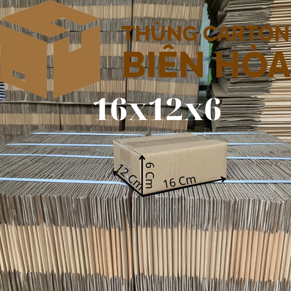 Hộp Giấy 16x12x6 - Hộp Sóng C Dày, Cứng