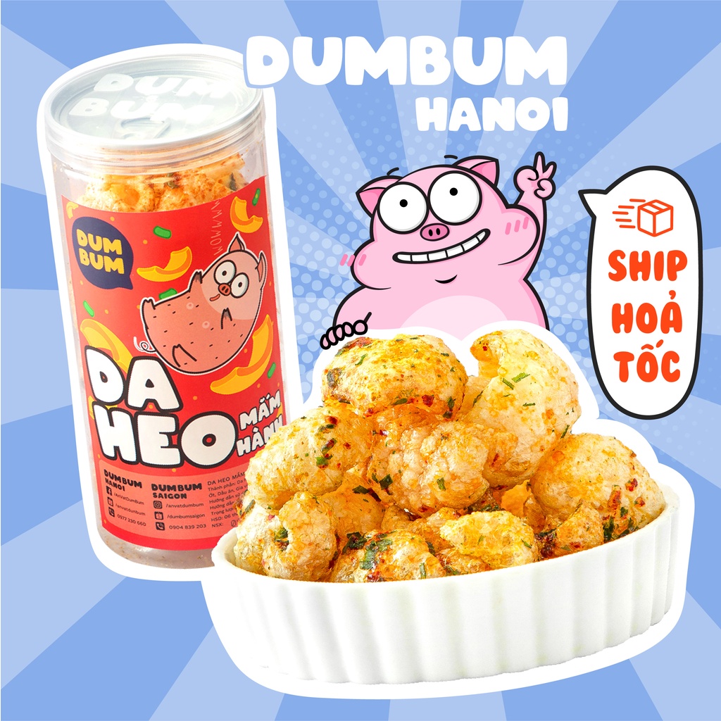 Da heo mắm hành 140g DumBum đồ ăn vặt Hà Nội vừa ngon vừa rẻ