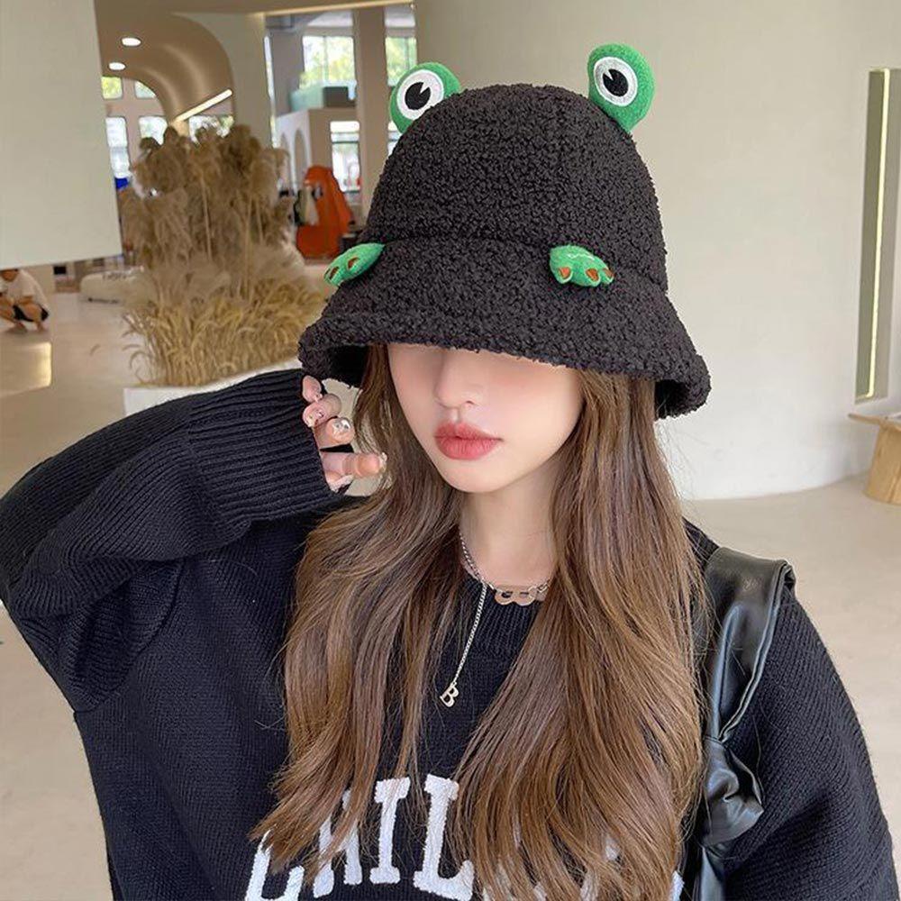 Mũ Bucket Chất Nhung Phối Lông Phong Cách Thời Trang 2022 Dành Cho Nữ