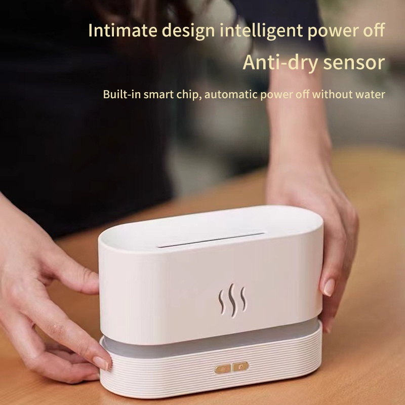 Máy Khuếch Tán Tinh Dầu Tạo Độ Ẩm Không Khí Hình Ngọn Lửa