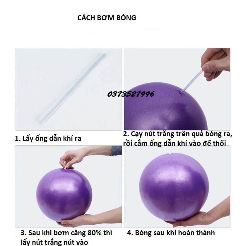 Bóng Hơi Tập Pilates, GYm, Yoga Size 25cm