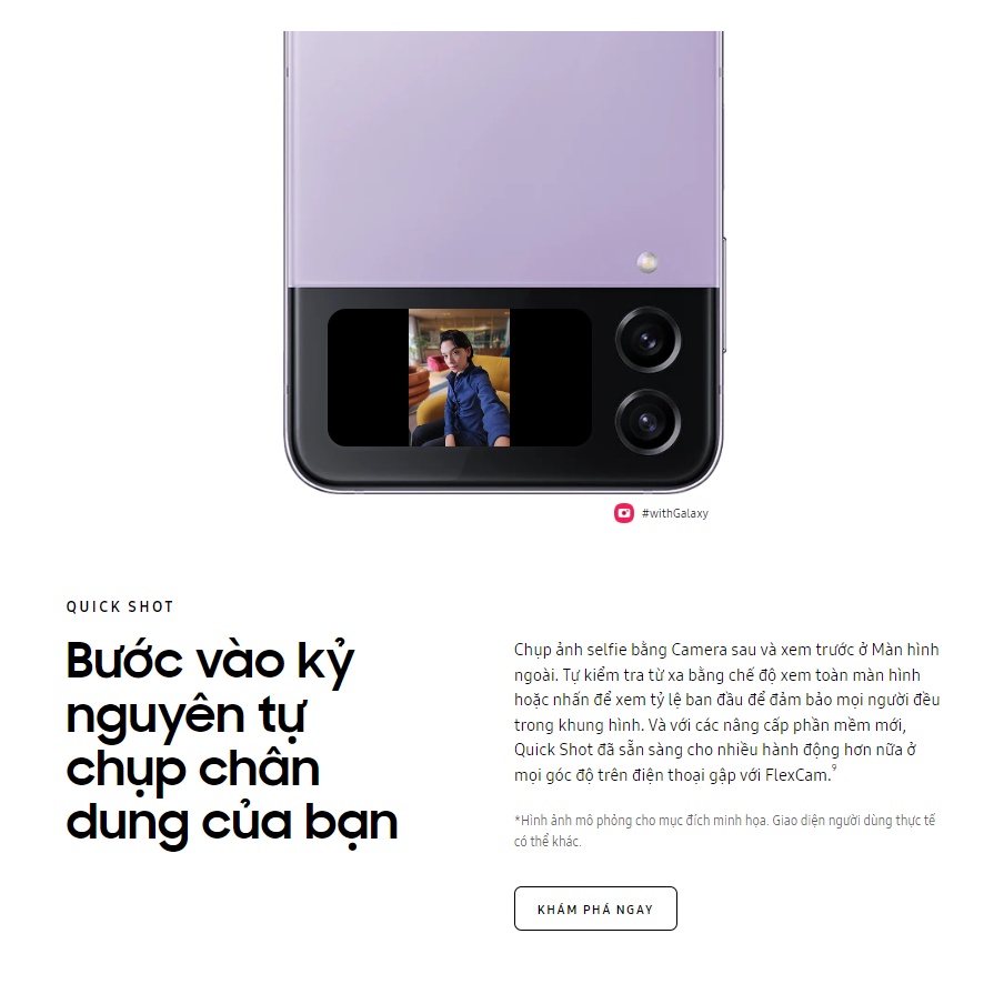 Điện Thoại Samsung Galaxy Z Flip4 5G 128GB Chính Hãng