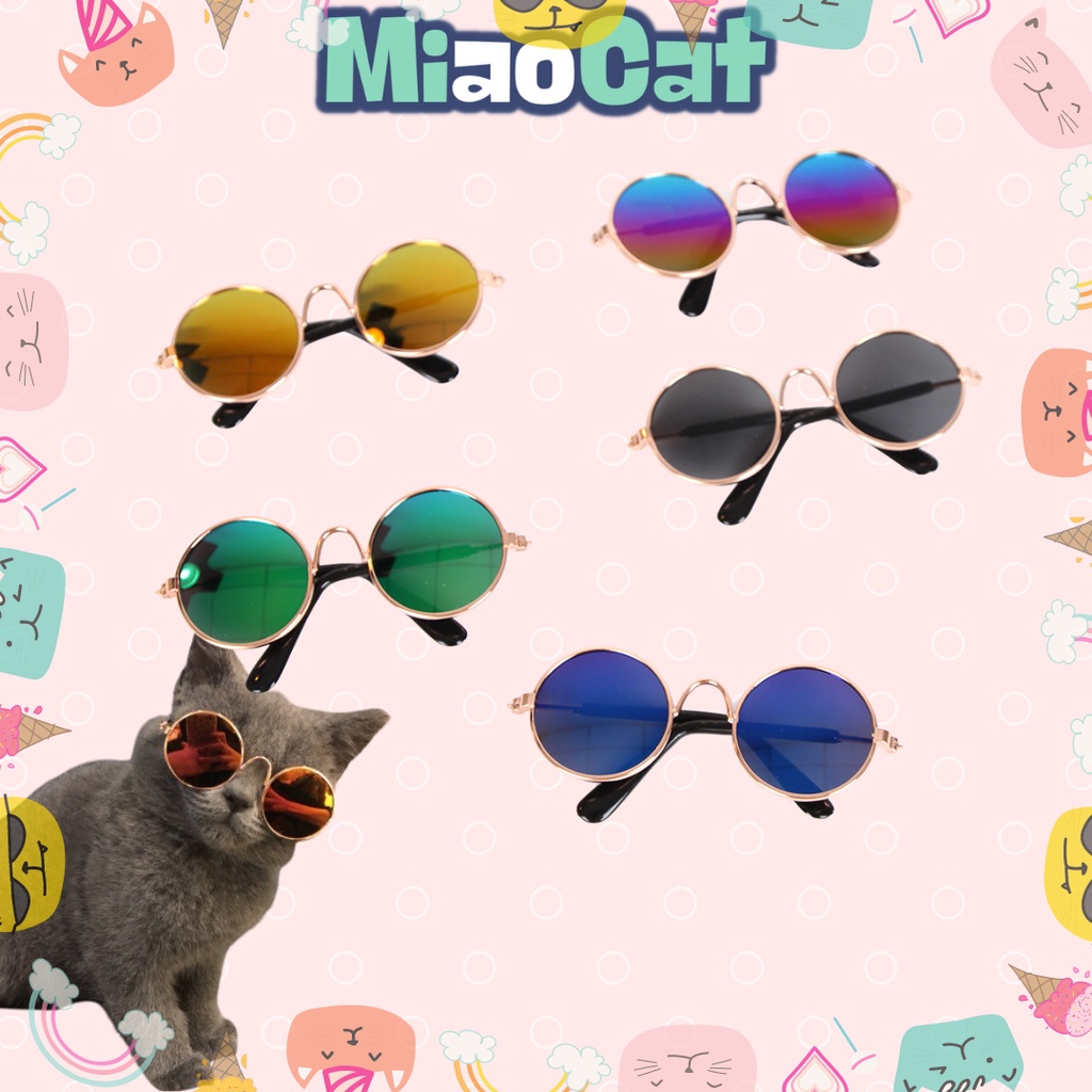 Kính râm thời trang cho mèo nhiều màu chất liệu cao cấp - MIAOCAT