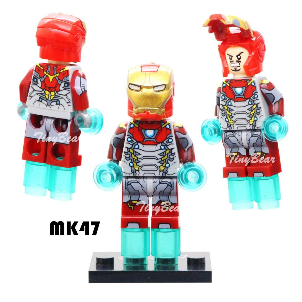 Marvel Bộ 3 Mô Hình Lego Iron Man 3 Gnaco MK1-MK85
