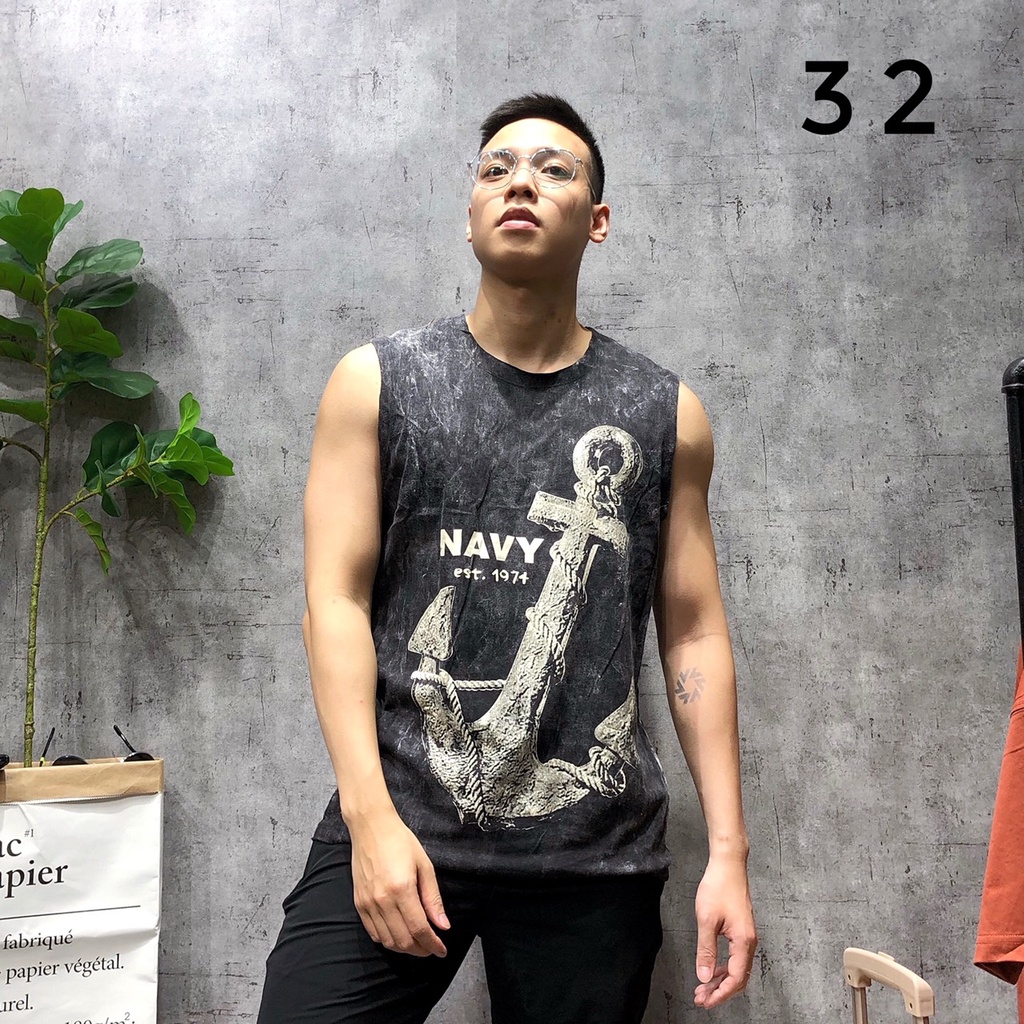 Áo sát nách gym ba lỗ tanktop layer dáng dài nam tập gym thể thao cotton SNTL 43