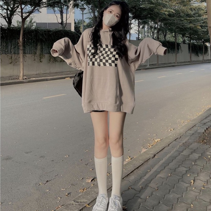 Áo Hoodie Caro Áo Hoodie Nỉ Ngoại Dày Dặn Mũ To Form Rộng Unisex Nam Nữ [Ảnh Thật + Video] | BigBuy360 - bigbuy360.vn