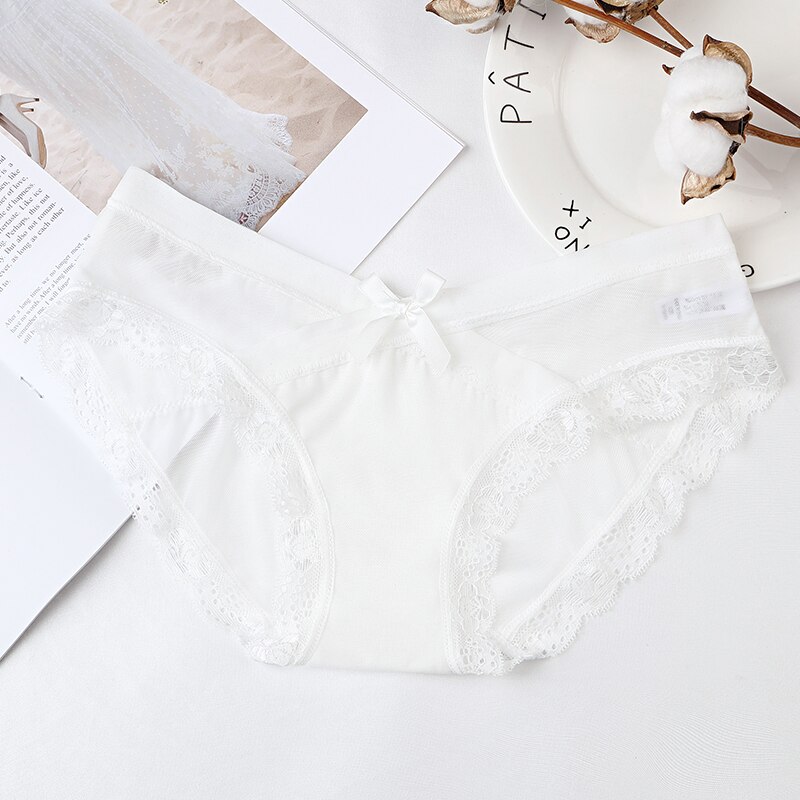 Quần Lót Cotton Không Đường May Phối Ren Quyến Rũ Cho Nữ