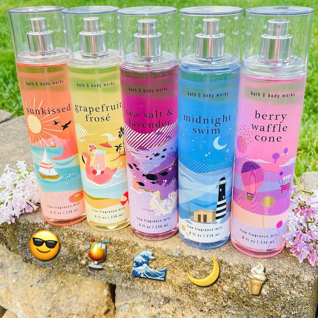 Tổng hợp Xịt thơm Honey Wildflower,Midsummer Dream,Sunkissed,Perfect Peony,Starlit Night,Firecracker Pop,Open Sky