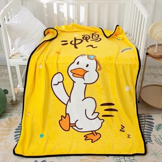 Chăn lông tuyết in hình 2 mặt cho bé 100*140cm Mềm cho bé đi học, chăn văn phòng