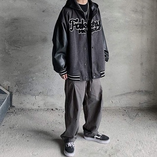 Áo khoác bomber varsity jacket form rộng
