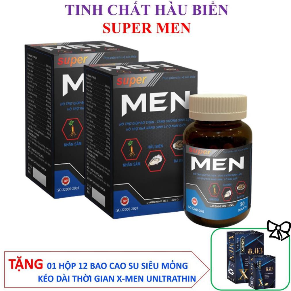 [TĂNG CƯỜNG SINH LÝ NAM]  Tinh chất hàu biển SUPER MEN tăng cường sinh lý nam cải thiện tình trạng xuất tinh sớm