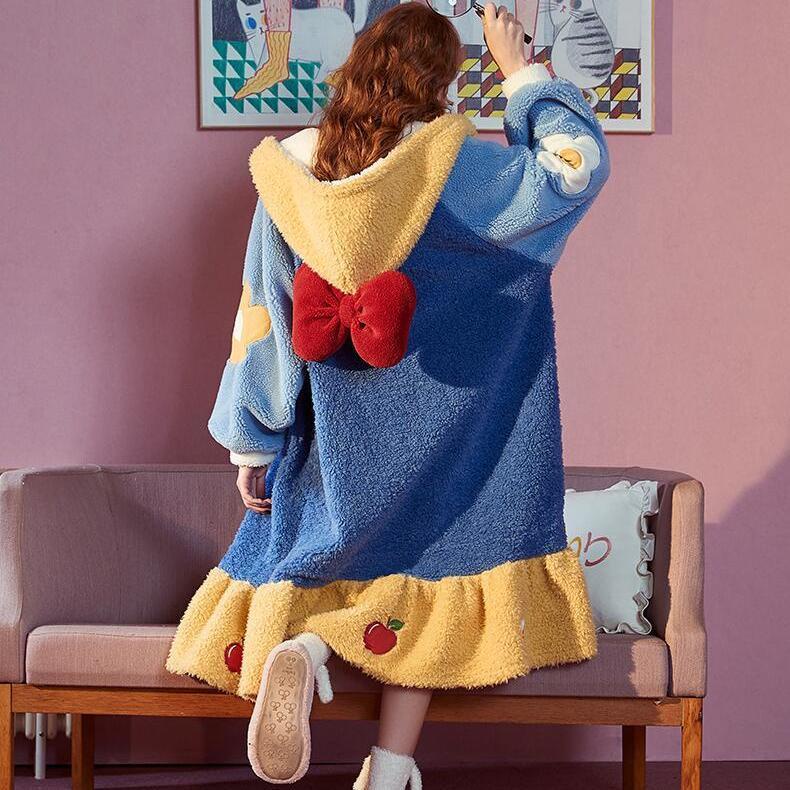 Áo choàng chất nỉ dày dặn phong cách thu đông thời trang xinh xắn cho nữ