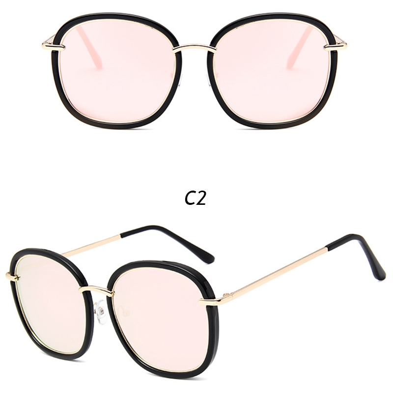 (Hàng Có Sẵn) Kính Mát Hình Oval Chống Tia Uv Phong Cách Retro