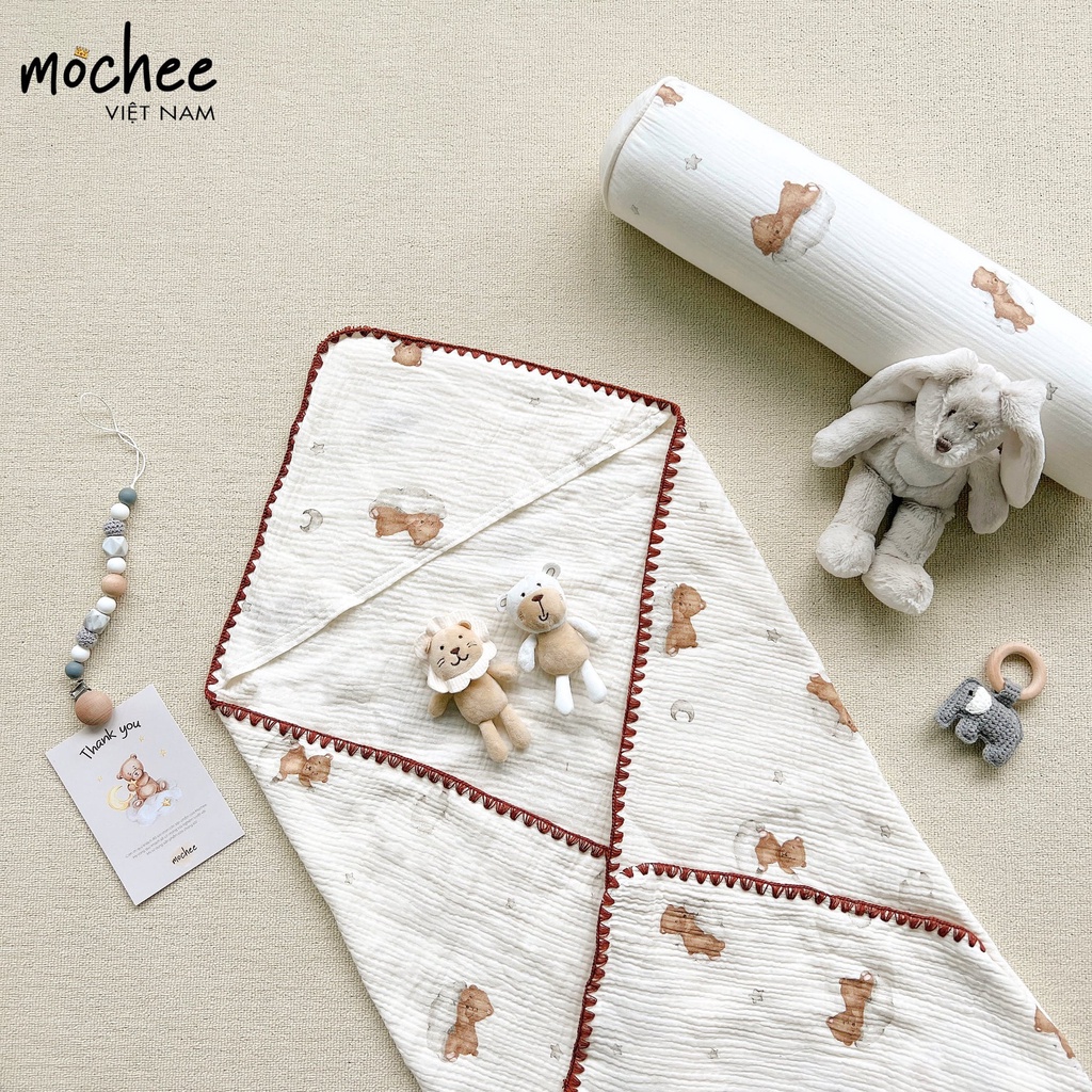 Ủ CHOÀNG VẢI XÔ MUSLIN MOCHEE QUẤN EM BÉ