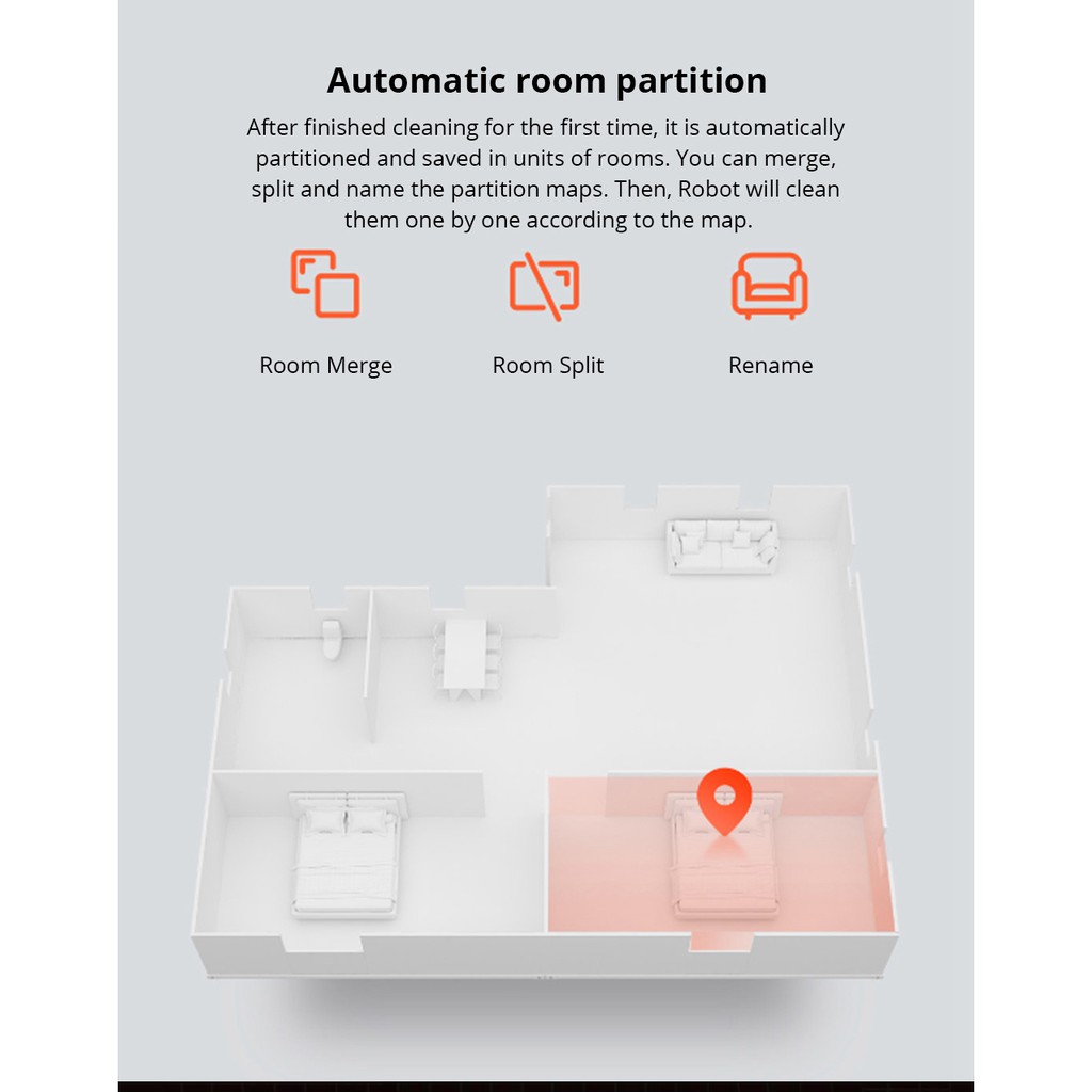 Robot hút bụi thông minh Xiaomi Vacuum Sweeping robot cleaner 1S model SDJQR03RR