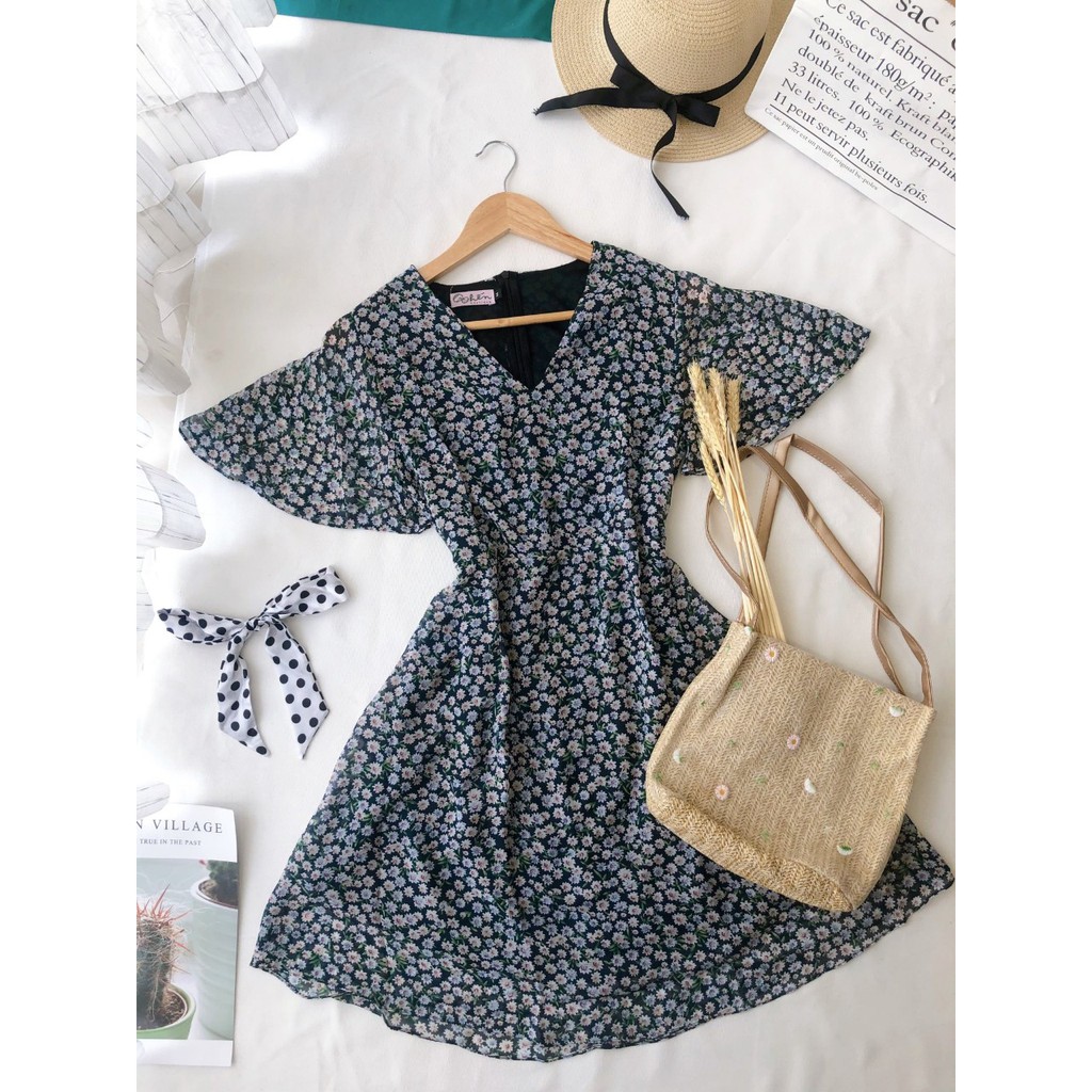 [XẢ HÀNG GIÁ GỐC] Đầm Maxi Hoa Nhí 2 lớp cánh tiên phom rũ nhẹ xinh xắn | BigBuy360 - bigbuy360.vn