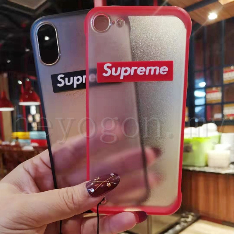 Ốp điện thoại mềm in supreme 3D kèm dây đeo cho samsung S10 S8 S9 Plus s10E s7 EDGE