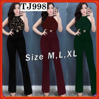 Jum đẹp 💝freeship💝 jump dài ống suông cổ yếm đính hột phối ren belt liền j998