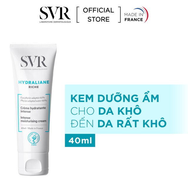 [DATE 09/23] Combo 20 gói sample Kem dịu da, tái tạo hư tổn, ngừa mụn chứa Kẽm, Magie, Mangan SVR Hydraliane (Pháp)