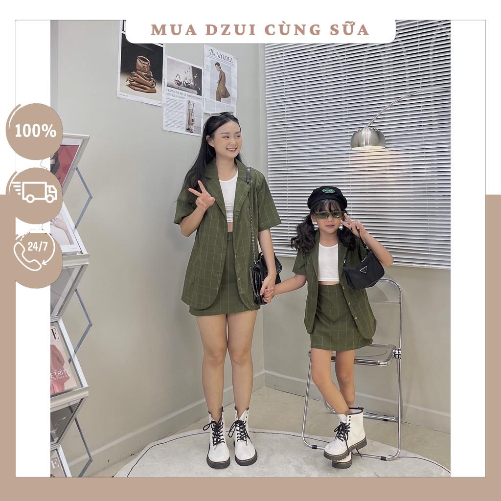 Set vest bé gái sọc xanh nữ tính - hàng thiết kế cho mẹ & bé  s-88