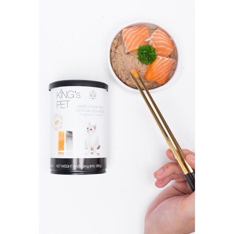 Pate Lon King's Pet Gà &amp; Cá Cho Chó Mèo 380gr