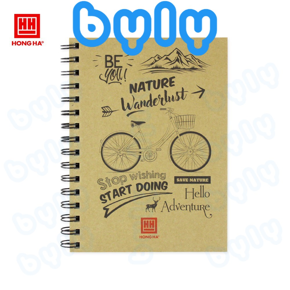Notebook A5 - Sổ lò xo bìa cứng Green Plant Hồng Hà 4155 - Sổ Tay Vintage