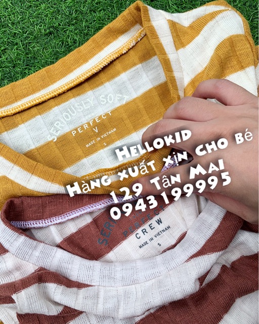 Áo thun kẻ soft co giãn