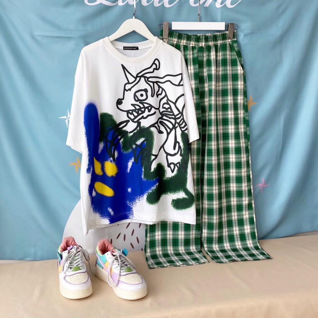 Quần CARO ỐNG RỘNG 8 màu unisex nam nữ thời trang trẻ trung lưng chun dễ phối đồ cực chất GATSBYFASHION | BigBuy360 - bigbuy360.vn