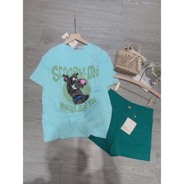 (Siêu Phẩm )SET ÁO PULL IN HÌNH MIX QUẦN SOOC KAKI XANH