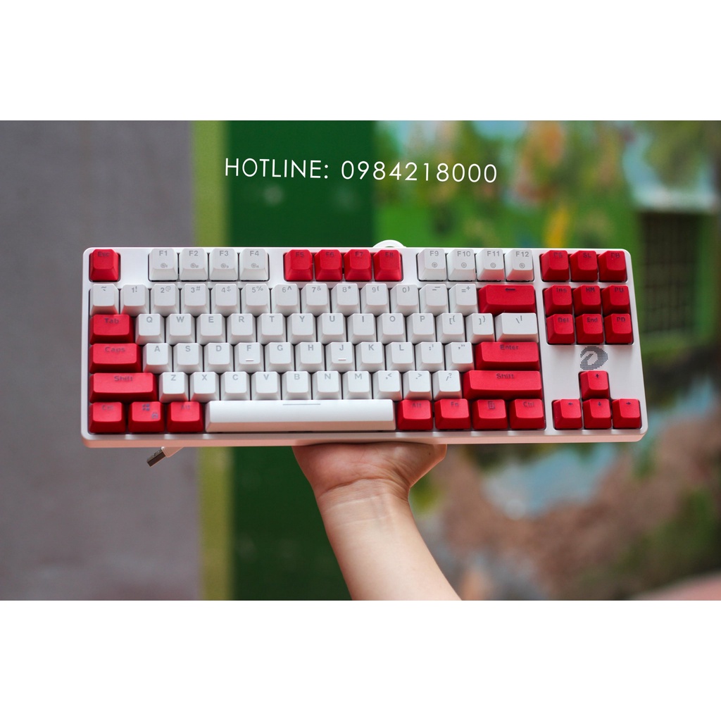 Bàn phím cơ Gaming DAREU EK87 PINK-WHITE Mix Màu Độc Đáo