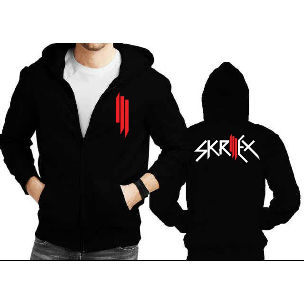 Áo Khoác Hoodie Phối Khóa Kéo Skrillex 6