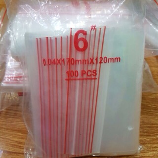 Túi zipper số 6 kích thước 12*17cm (500g)