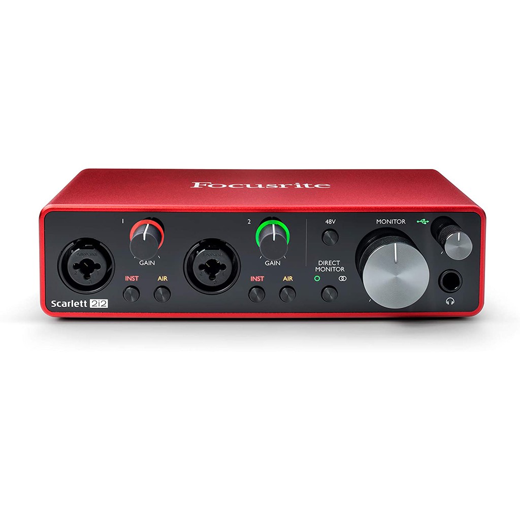 Sound Card Âm Thanh Focusrite Scarlett 2i2 Gen 3 - USB Audio Interface With Pro Tools (3rd Generation) - 100% Chính hãng