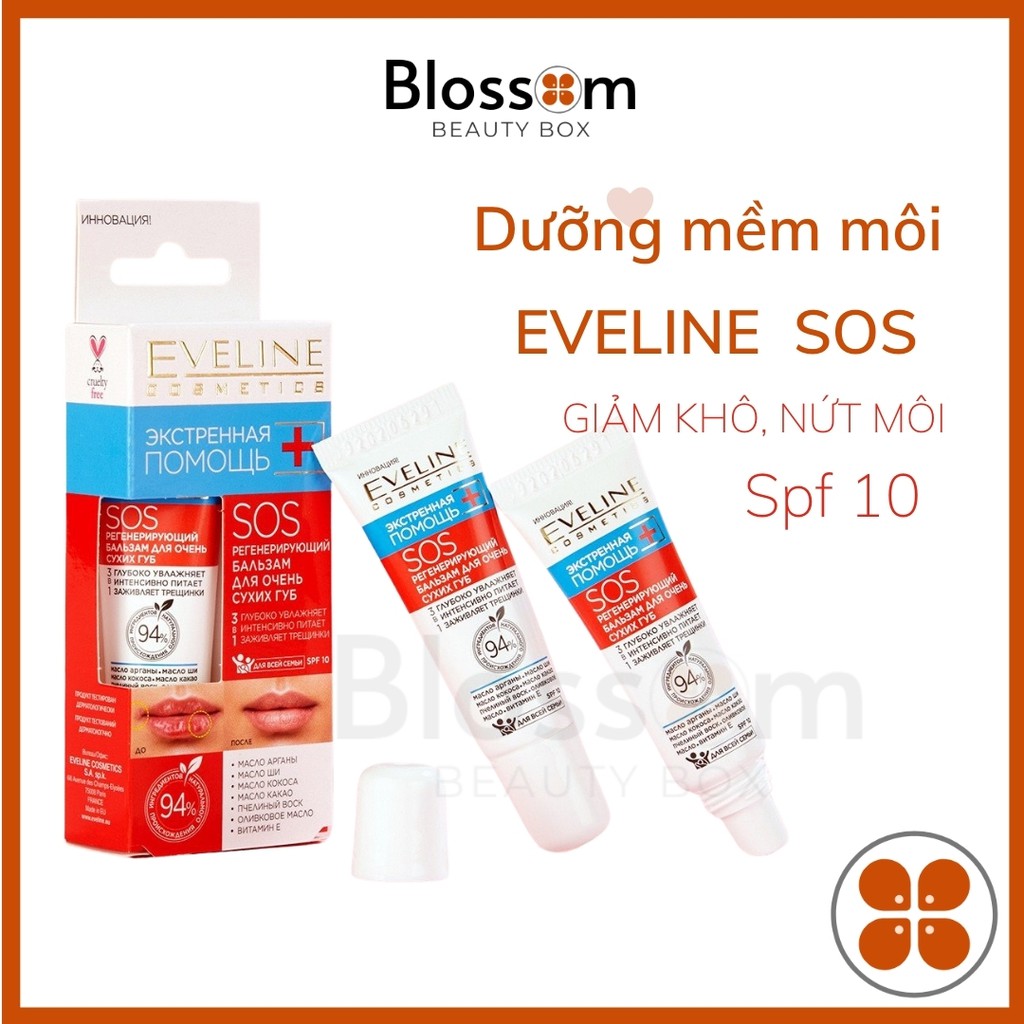 Son dưỡng môi chống nứt nẻ EVELINE SPF 10 chống nắng