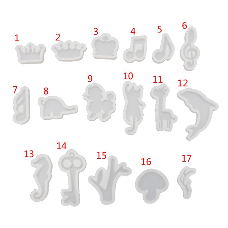 Khuôn Làm Đồ Trang Sức Bằng Silicon Epoxy Hình Động Vật Dễ Thương Diy