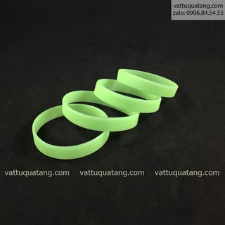 Combo 50 cái Phôi vòng tay cao su dạ quang trơn chưa in