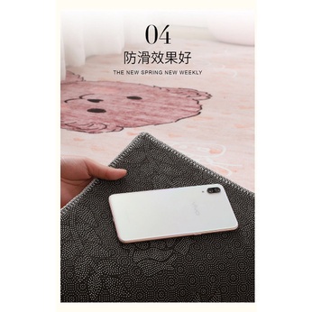 Thảm lót sàn kẻ sọc caro nhiều màu sắc đơn giản phong cách retro