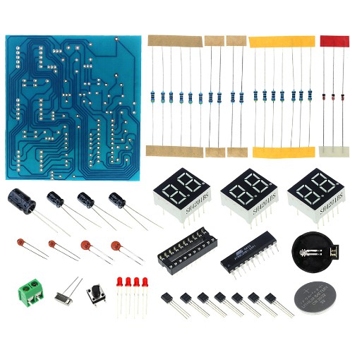 DIY KIT AT89C2051 Đồng Hồ Điện Tử Ống Kỹ Thuật Số LED Hiển Thị