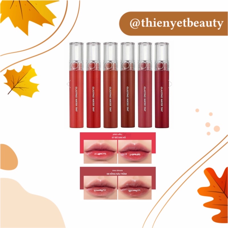 Son kem Romand Glasting Water Tint trọn bộ đủ màu