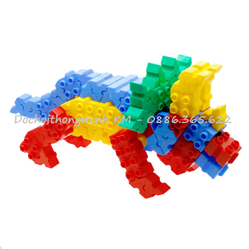 T16 - Túi Lego hình khối vuông, tam giác, đường vát cong xếp hình thú vị