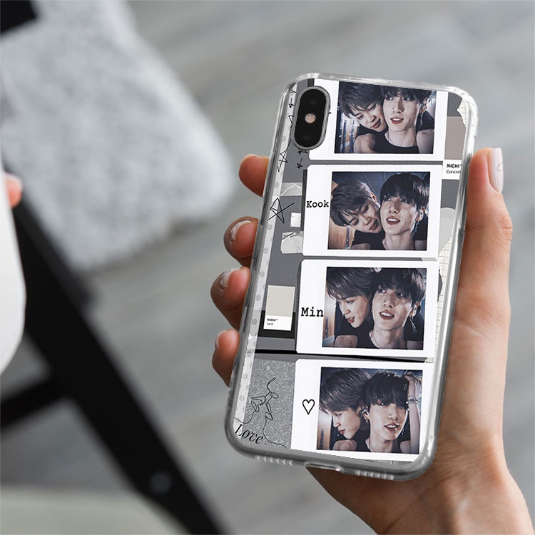 Ốp đt Kookmin collage cho iPhone12 promaxXS XR nữ 8plus mềm 7Plus X XR Xs Max 6 6s BLUYMIN0038