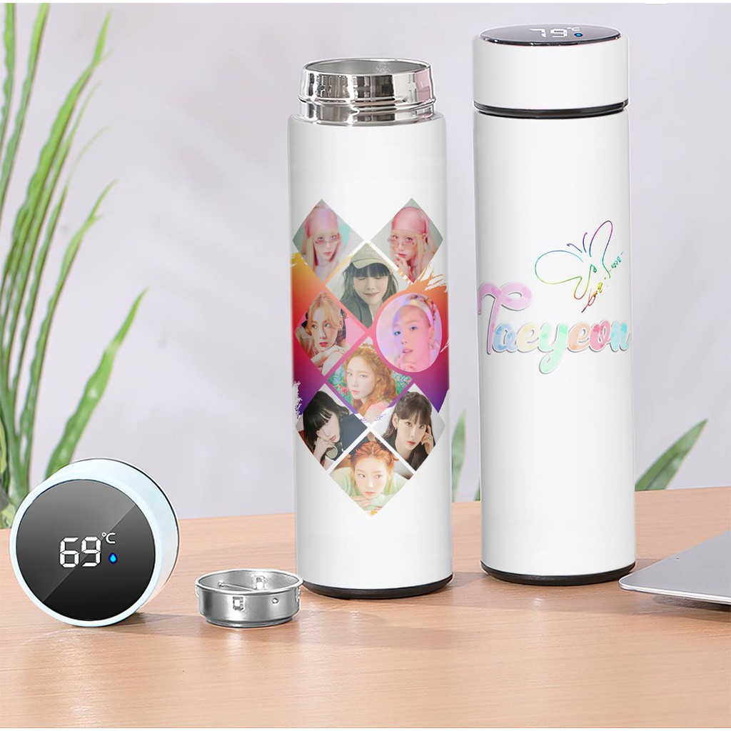Bình Giữ Nhiệt Taeyeon SNSD Lõi INOX (có đèn báo nhiệt độ)