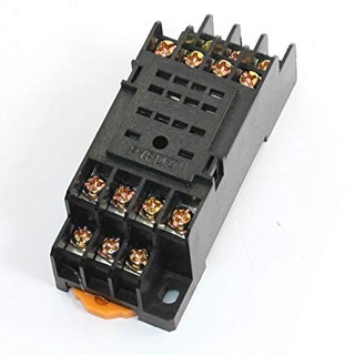 Đế relay, relay kiếng my4n 14 chân 8 chân dẹp nhỏ có đèn điện áp 12vdc, 24vdc và đế pyf14a