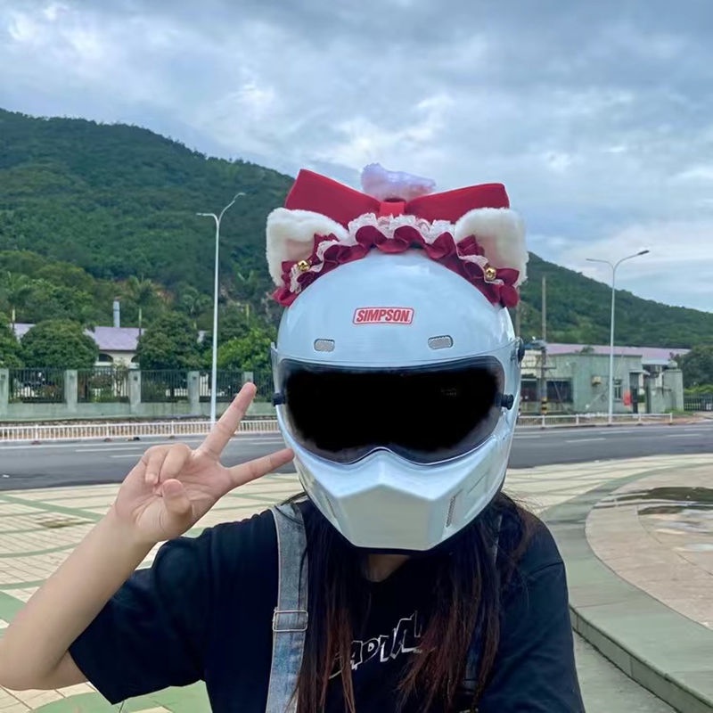 Mũ Bảo Hiểm Gắn Tai Mèo Đáng Yêu Dành Cho Nữ