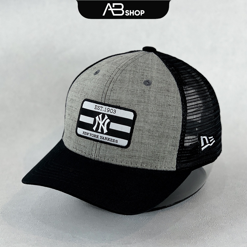 Mũ Lưỡi Trai NY Sọc Nón MLB Snapback Lưới Vành Ngắn Siêu HOT AB-30196