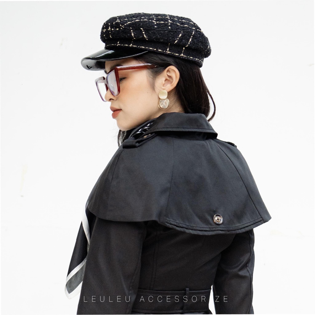 MŨ BAKERBOY DẠ TWEED TRENDY LEULEU.ACCESORIZE