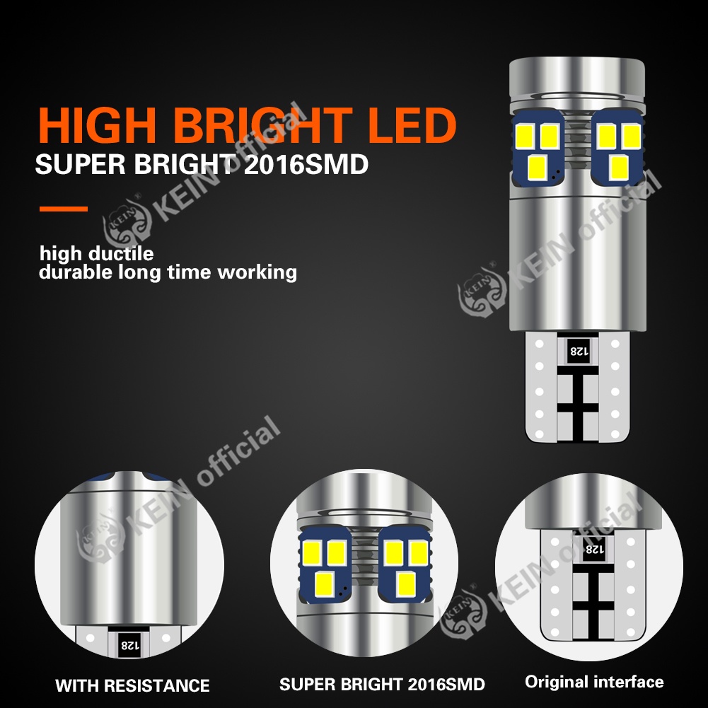 Đèn LED 18SMD T10 W5W 194 168 501 ánh sáng trắng/hồng/xanh dương cho xe hơi