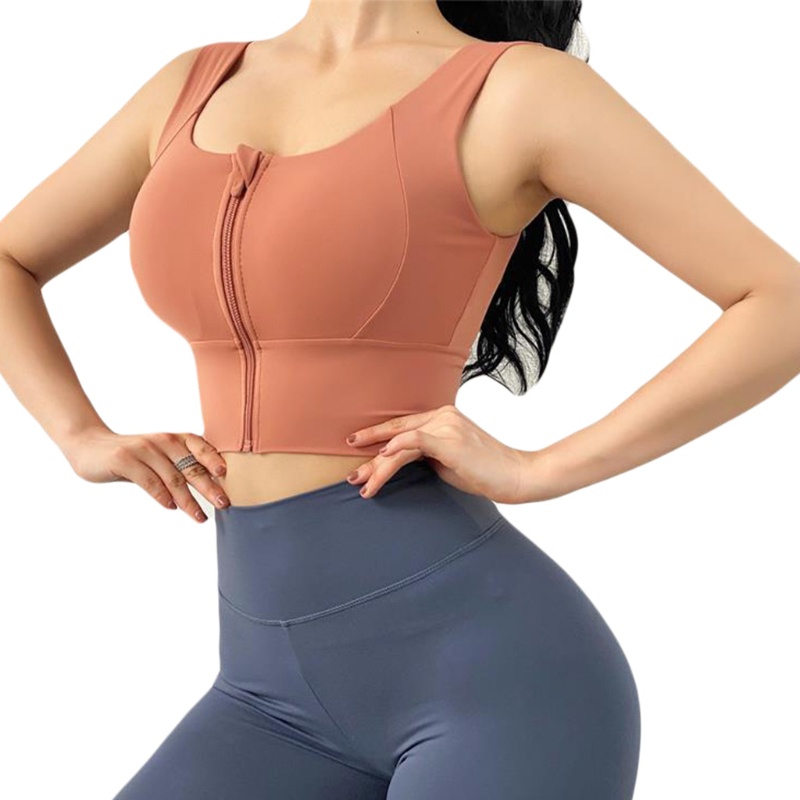 Áo Ngực Thể Thao Có Khóa Kéo Thời Trang Quyến Rũ Cho Nữ